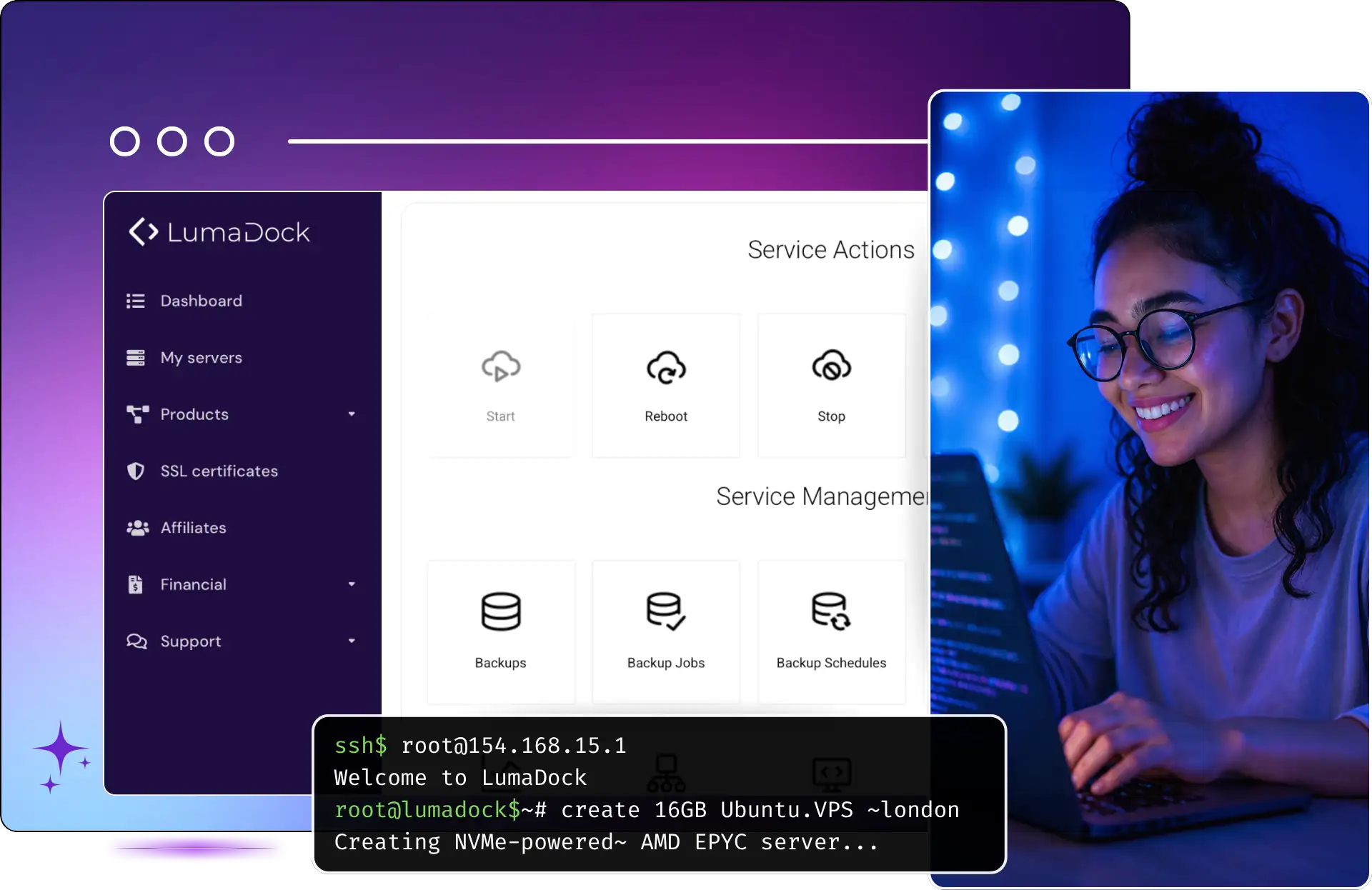 1-click Rocky Linux VPS hosting - Manage Rocky Linux from a single dashboard